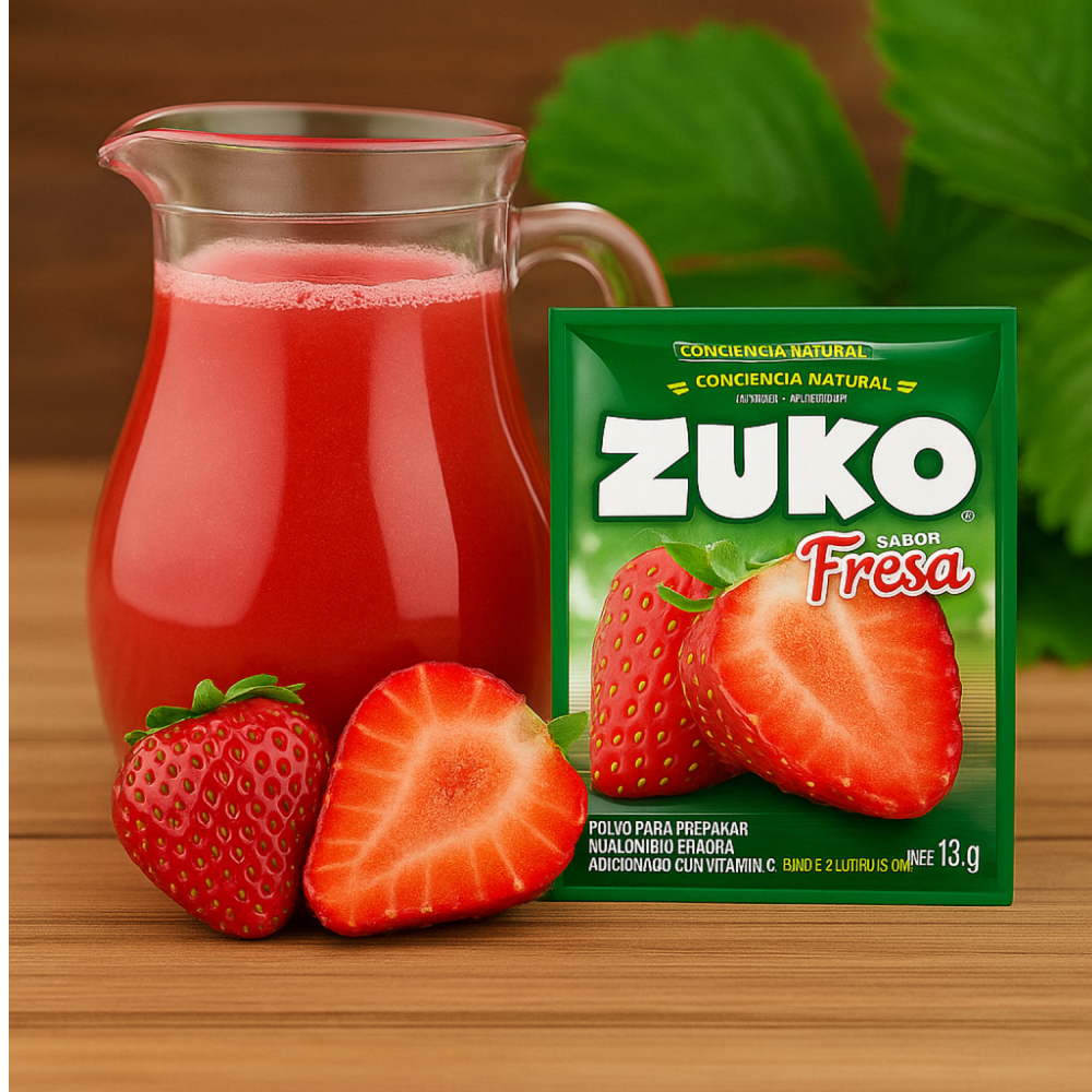 Refresco instantáneo sabor fresa Zuko (13 g) - Miniatura 4
