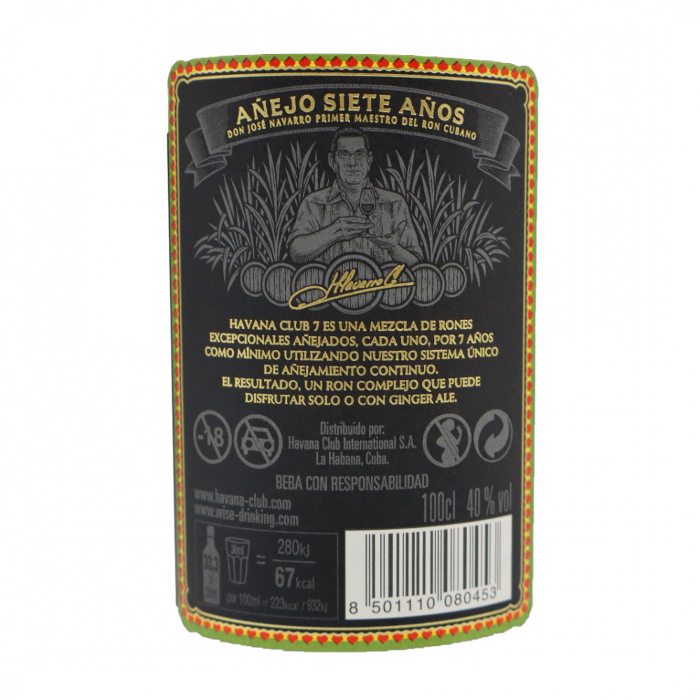 Ron añejo 7 años en estuche Havana Club (1 L) - Miniatura 4