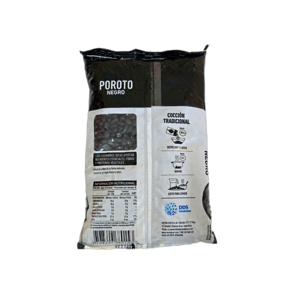 Frijoles negros DDS Desdelsur (500 g / 1.10 lb) - Miniatura 2