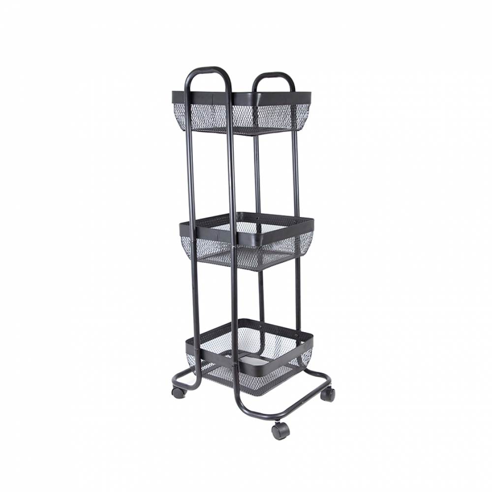 Anaquel organizador multiuso estructural de metal de 3 niveles con ruedas 4Home - Miniatura 3