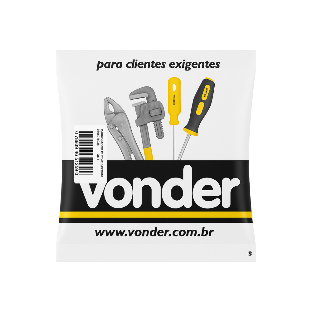 Cargador de 18 V fuente de carga para PFV018 / PFD018 / PFV 020 Vonder - Miniatura 3