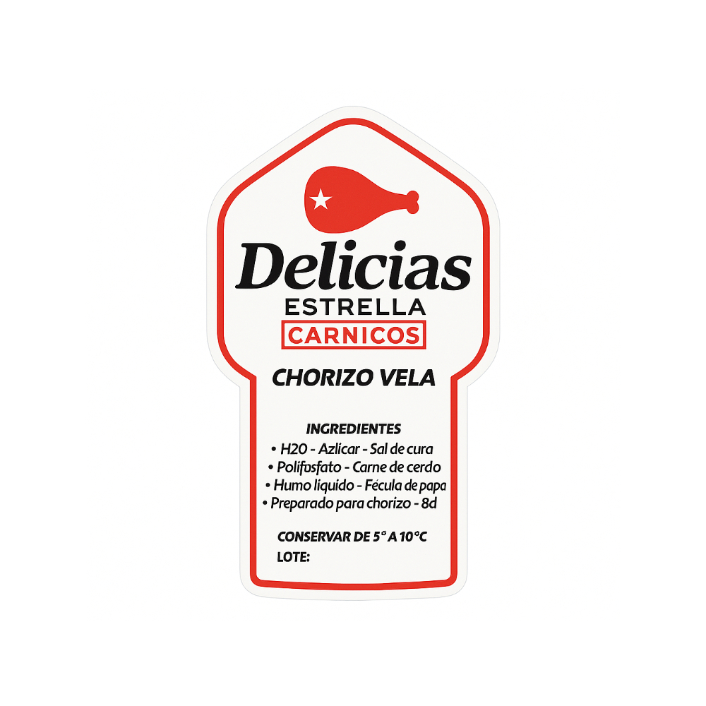 Chorizo tipo vela Delicias Estrella (600 g / 1.32 lb) - Miniatura 2