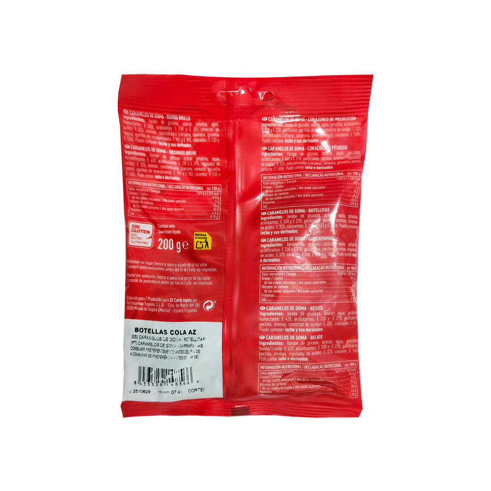 Gomitas botellas de cola El Corte Inglés (200 g / 7.05 oz) - Miniatura 4