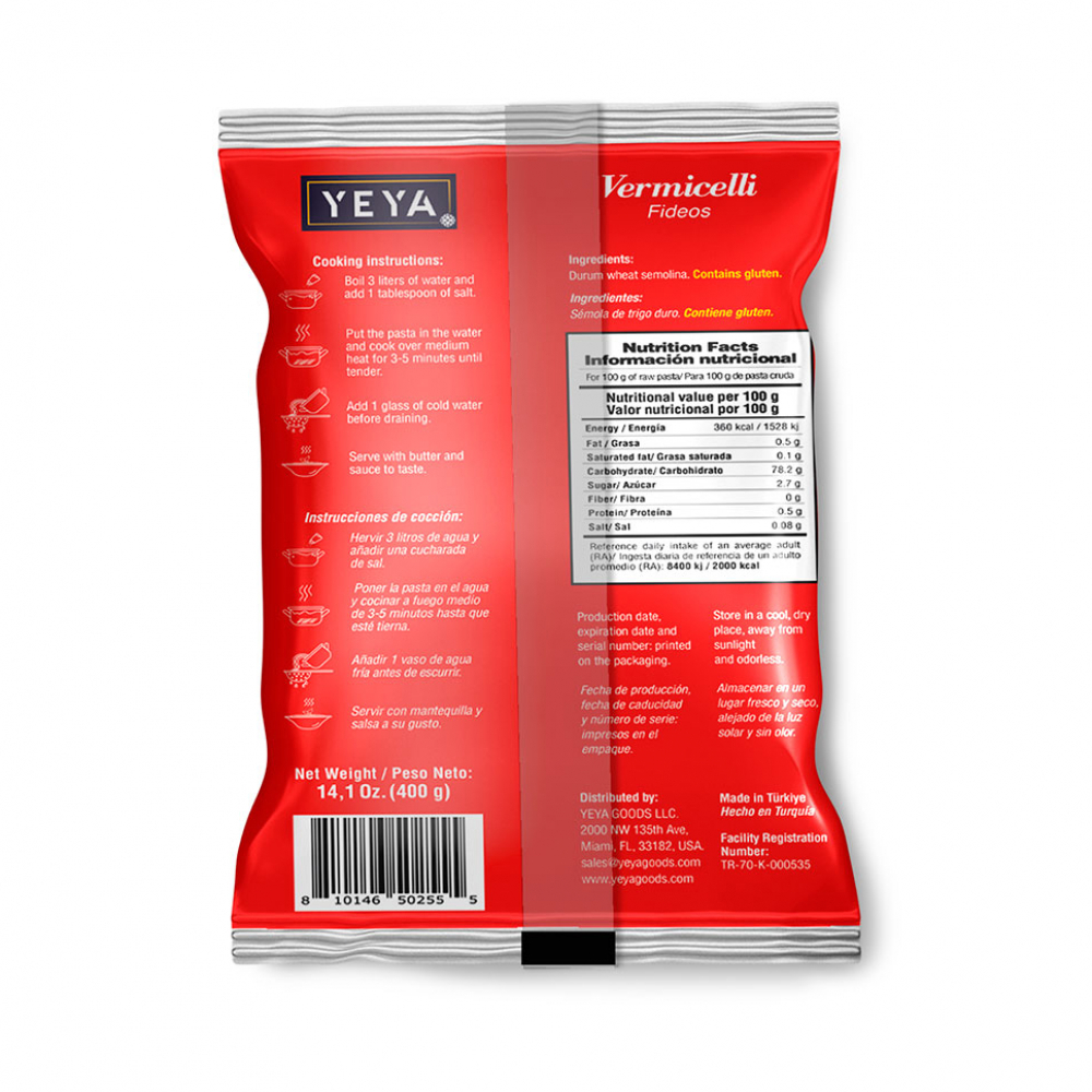 Fideos YEYA (400 g / 14.11 oz) - Miniatura 4
