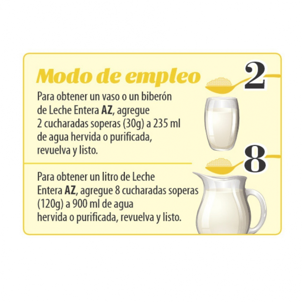 Leche entera AZ Mercado-Familiar (1.36 kg / 3 lb) - Miniatura 2