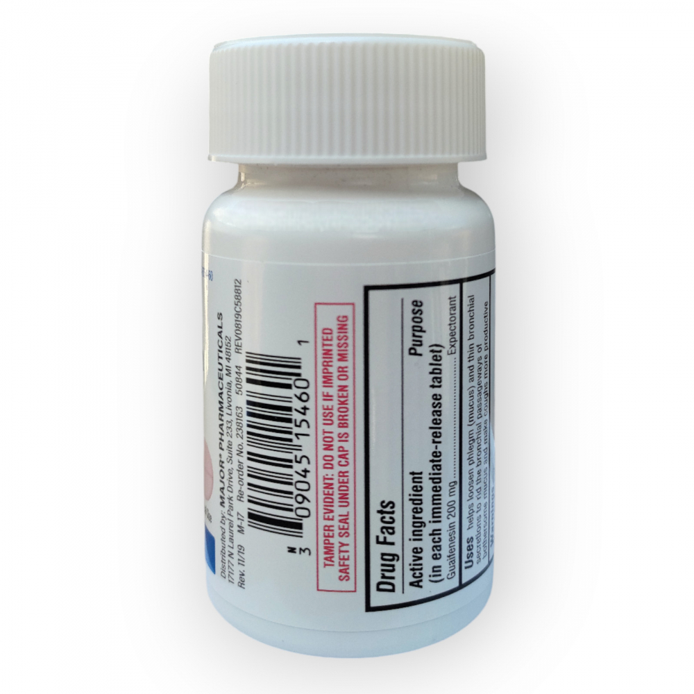 Guaifenesina 200 mg Major (100 tabletas) - Miniatura 2