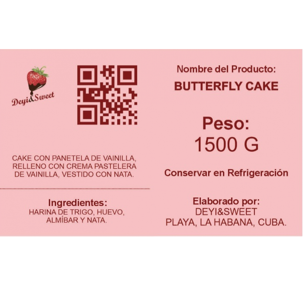 Butterfly Cake Deyi&Sweet (10 personas) - Miniatura 4