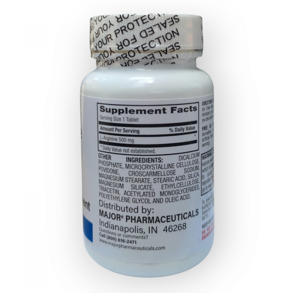 L- Arginina 500 mg Major (50 tabletas) - Miniatura 3