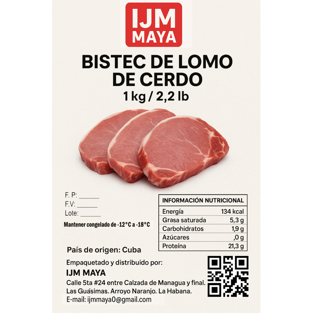 Bistec de lomo de cerdo IJM Maya (1 kg / 2.2 lb) - Miniatura 2