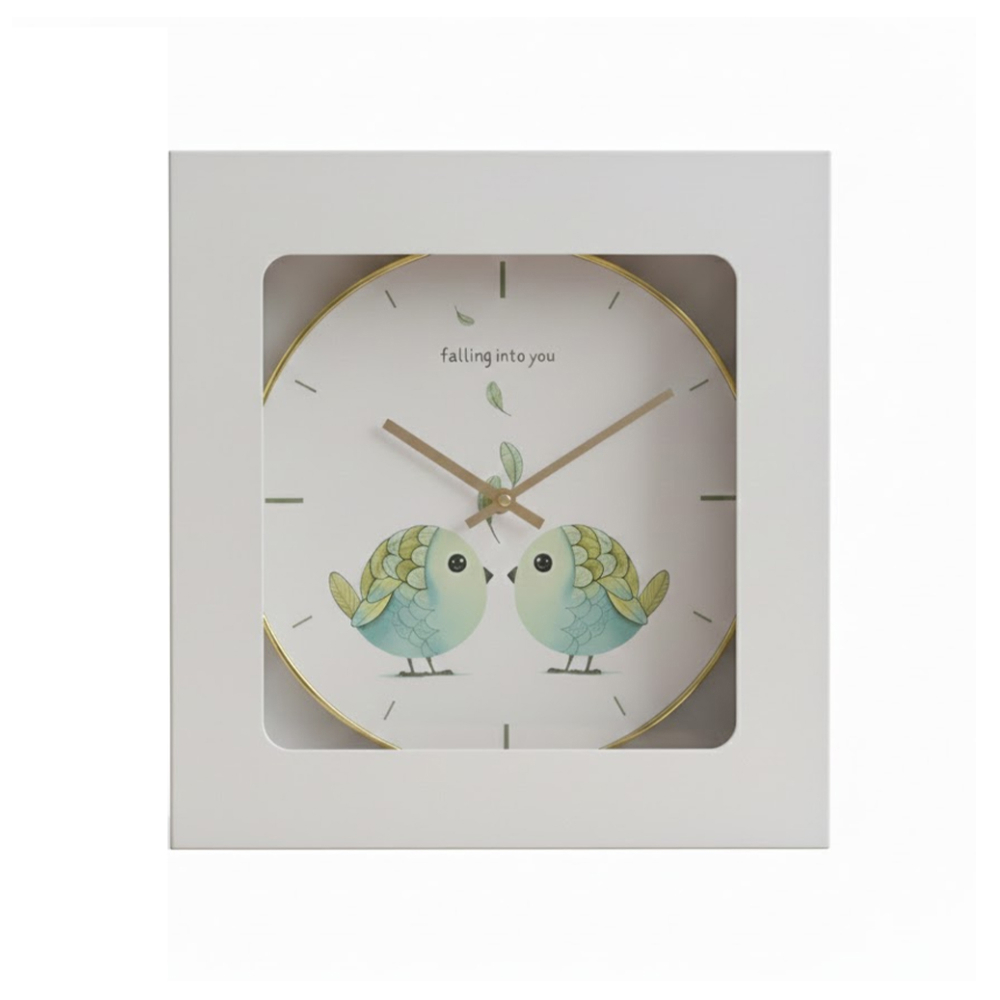 Reloj de pared decorativo 30 cm con motivo de aves Yanda (1 U) - Miniatura 2
