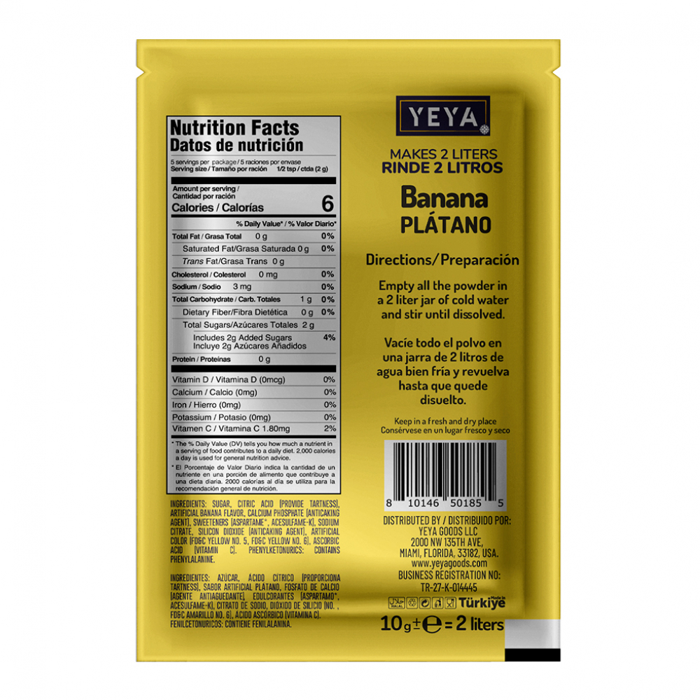Refresco instantáneo sabor plátano Yeya (26 x 10 g) - Miniatura 2