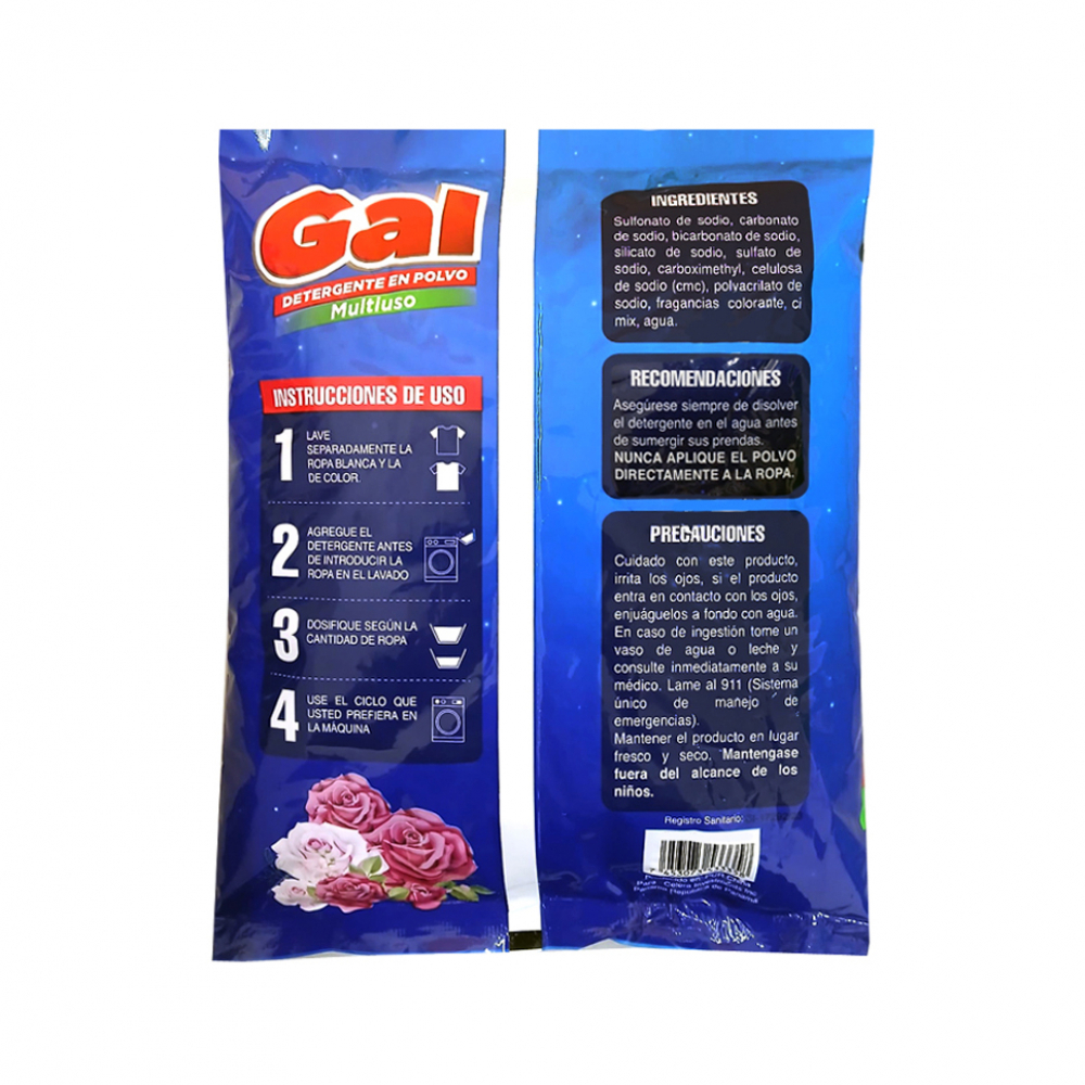 Detergente en polvo multiuso con aroma a rosas Gal (250 g / 8.81 oz) - Miniatura 3