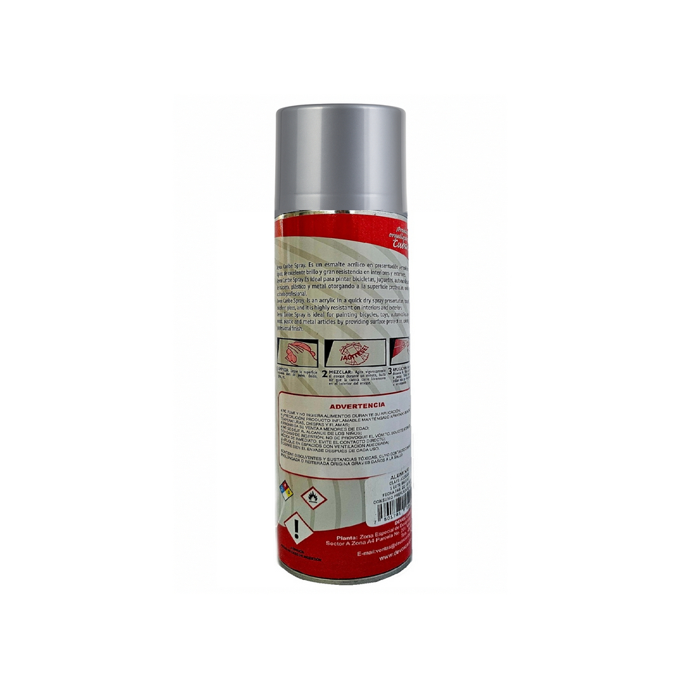 Pintura en spray color aluminio Devox Caribe (400 ml / 10 oz) - Miniatura 2