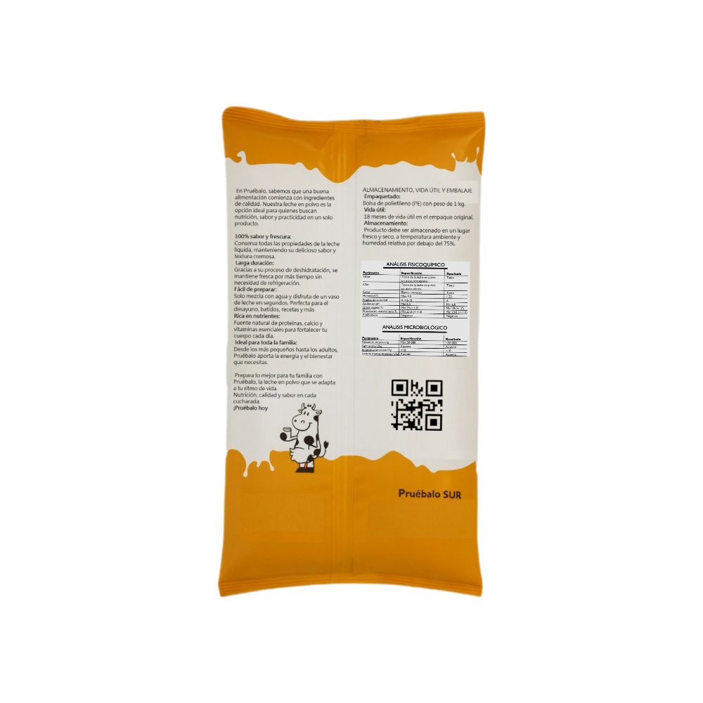 Leche en polvo Prúebalo (1 kg / 2.2 lb) - Miniatura 2