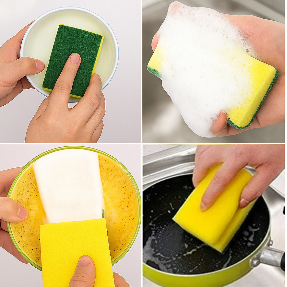 Esponjas ranurada para limpiar Primavera (5 U) - Miniatura 4