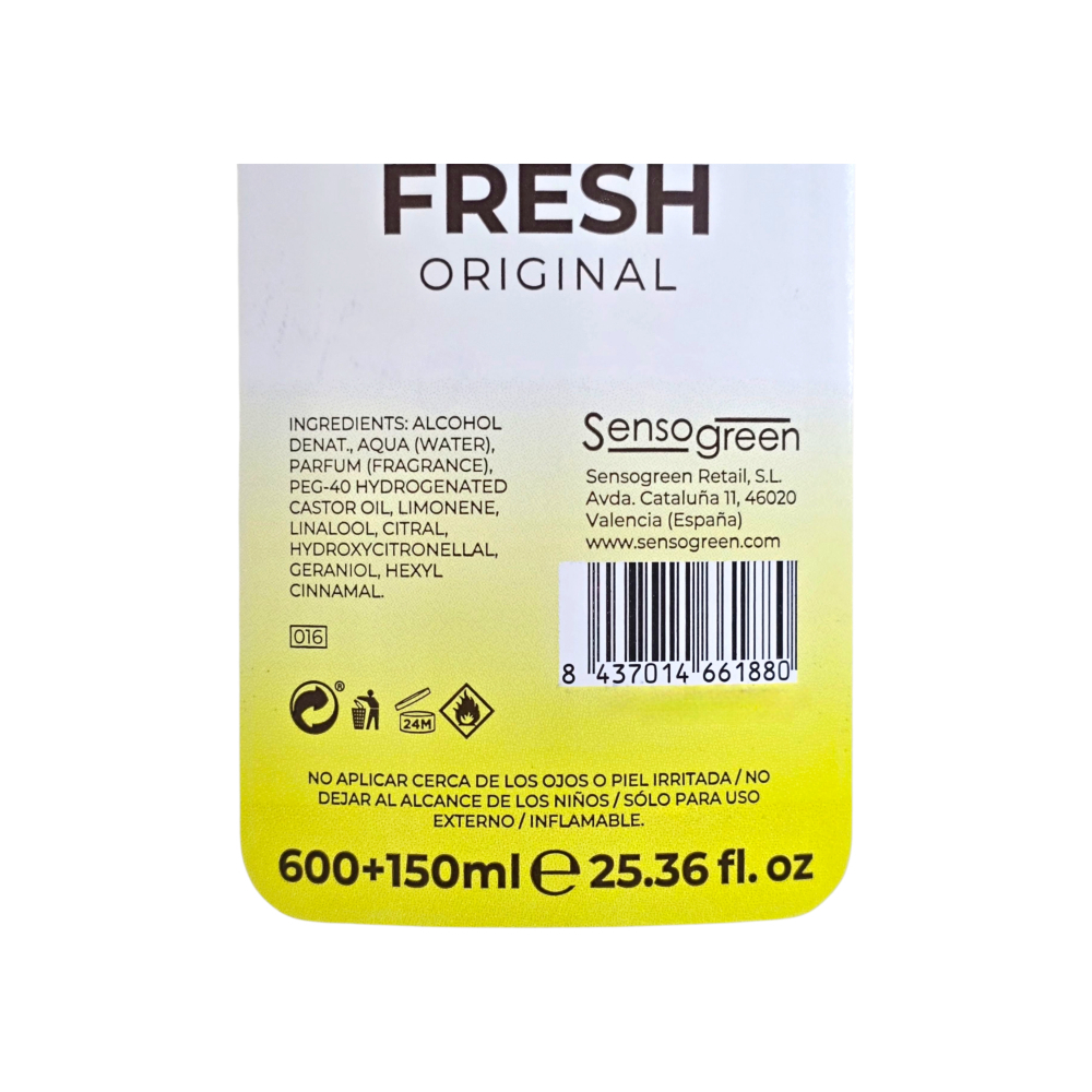 Agua de colonia frescura clásica original S3 (750 ml / 25.36 oz) - Miniatura 3