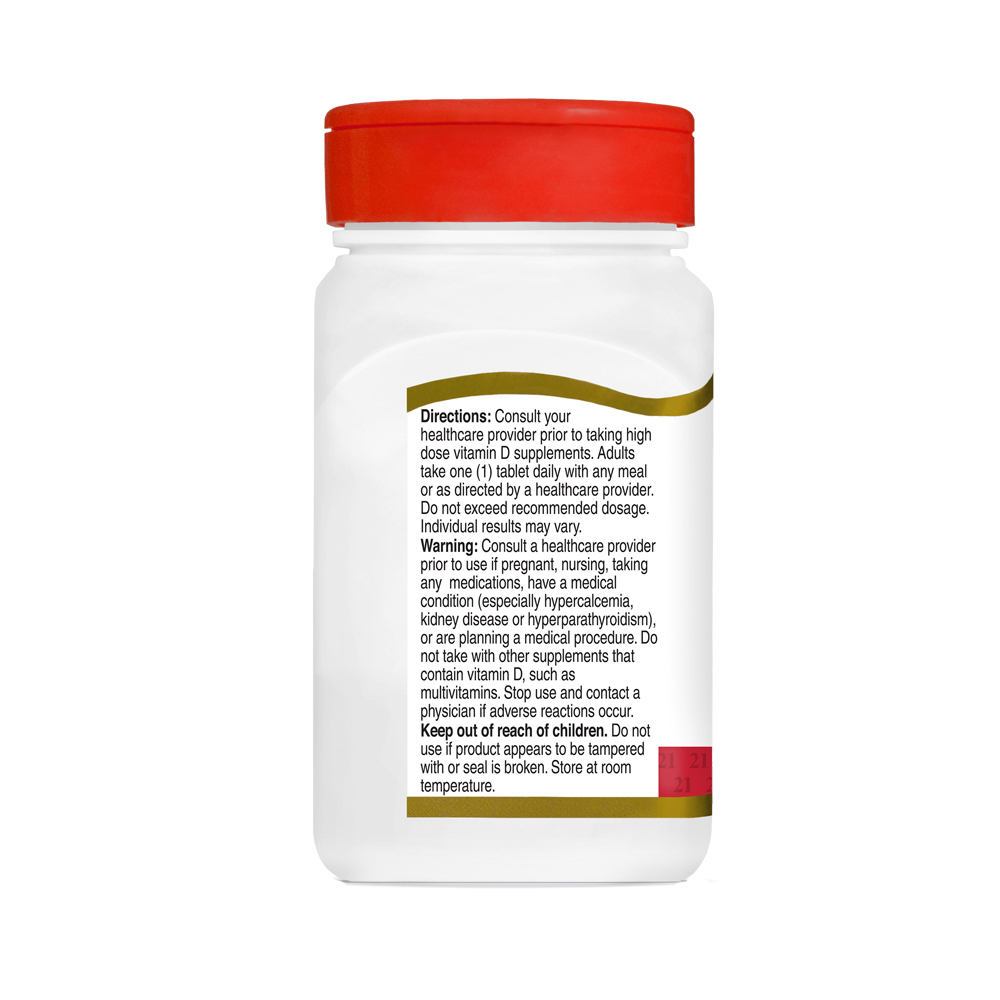 Vitamina D3 250 mcg - 10.000 UI 21st Century (110 tabletas) - Miniatura 4