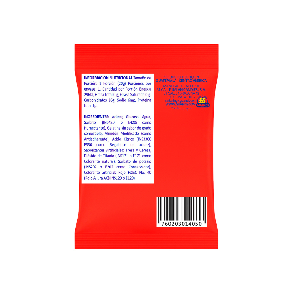 Gomitas corazones Guandy (20 g) - Miniatura 2