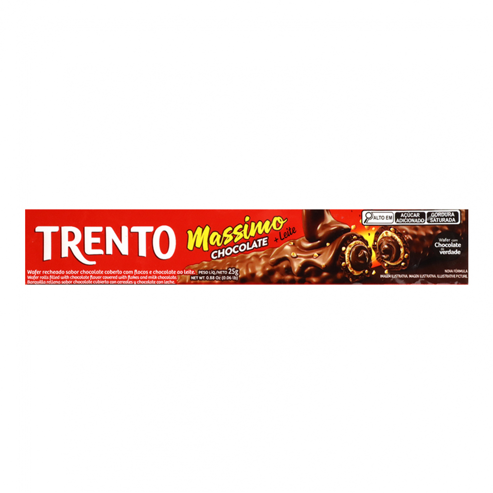 Barquilla rellena sabor chocolate cubierta con cereales y chocolate con leche Massimo Trento (5 x 25 g) - Miniatura 4
