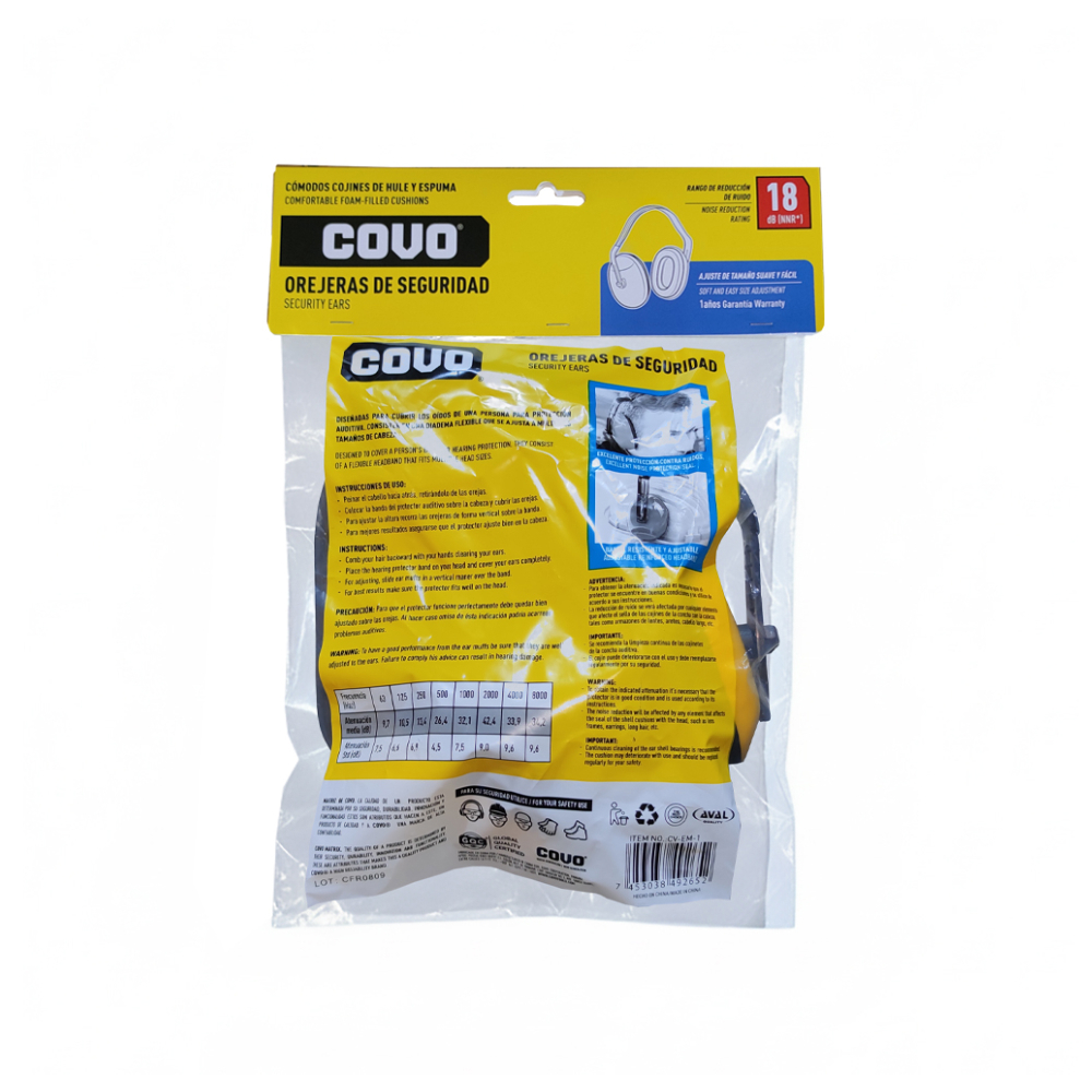 Protectores de oídos - orejeras - con diadema Covo - Miniatura 4