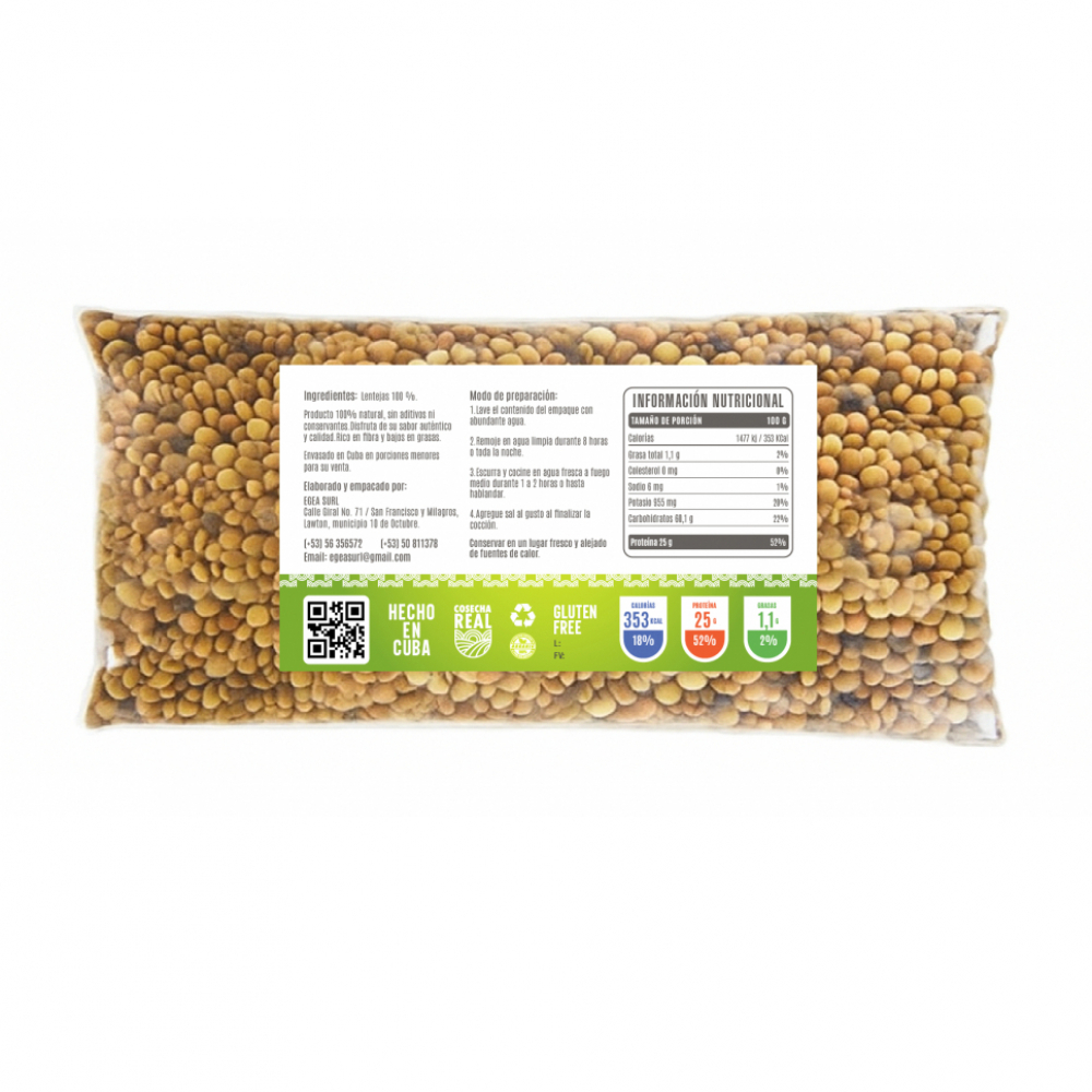 Lentejas Cosecha Real (8 x 500 g / 1.1 lb) - Miniatura 2