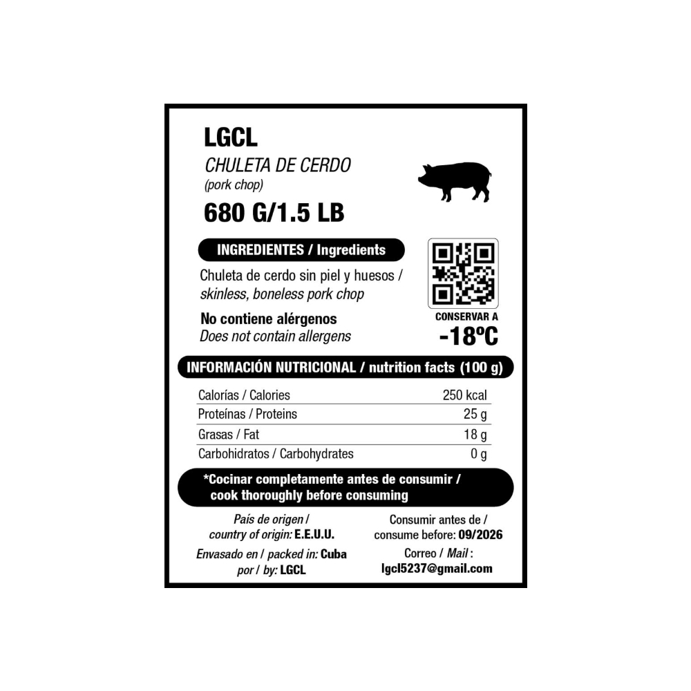 Chuletas de cerdo Swift (680 g / 1.5 lb) - Miniatura 4