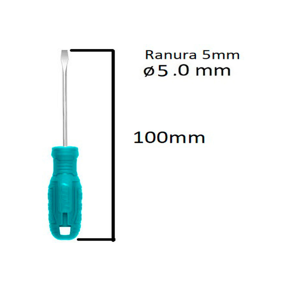 Destornillador de paleta SL5.5 x 100 mm Total Tools THTDC2146 - Miniatura 4