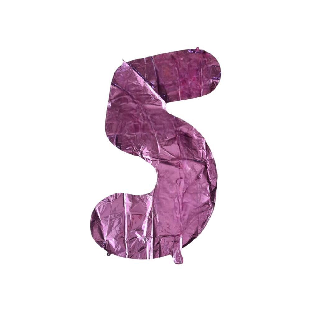 Globo rosado número 5 Balloon (32 pulgadas) - Miniatura 3