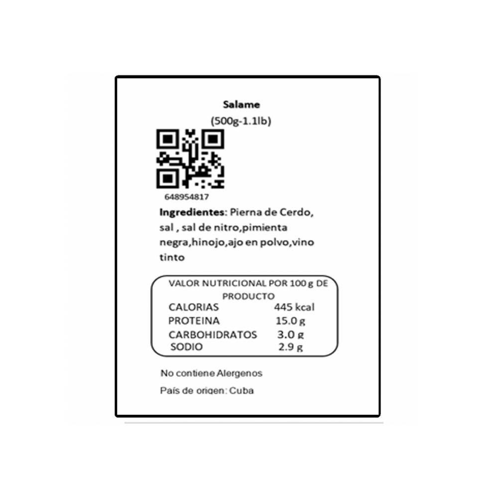 Salame Y&D Ricos (500 g / 1.1 lb) - Miniatura 3