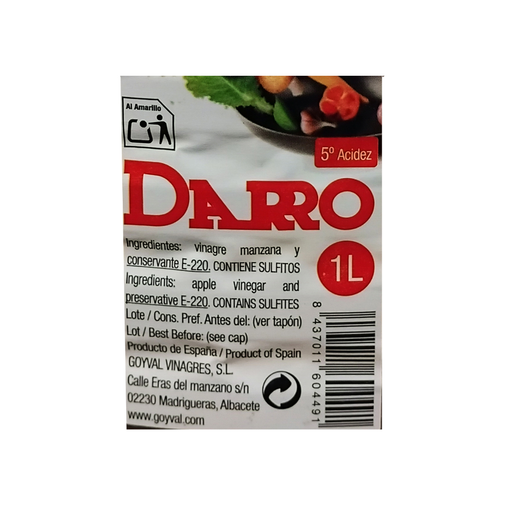Vinagre de manzana Darro ( 3 x 1 L) - Miniatura 3