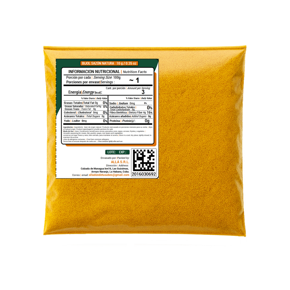 Bijol sazón natural ALLÁ (10 g) - Miniatura 2