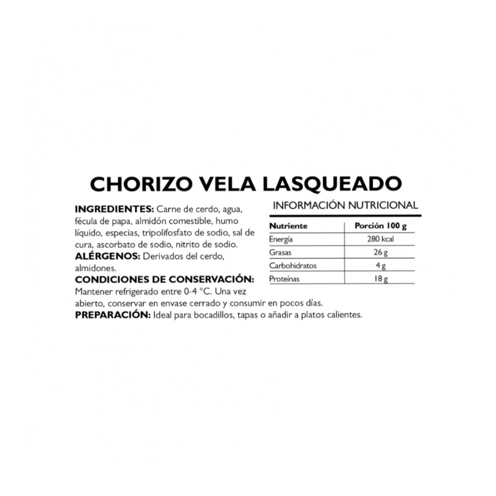 Chorizo vela lasqueado Pruébalo (100 g / 3.52 oz) - Miniatura 3