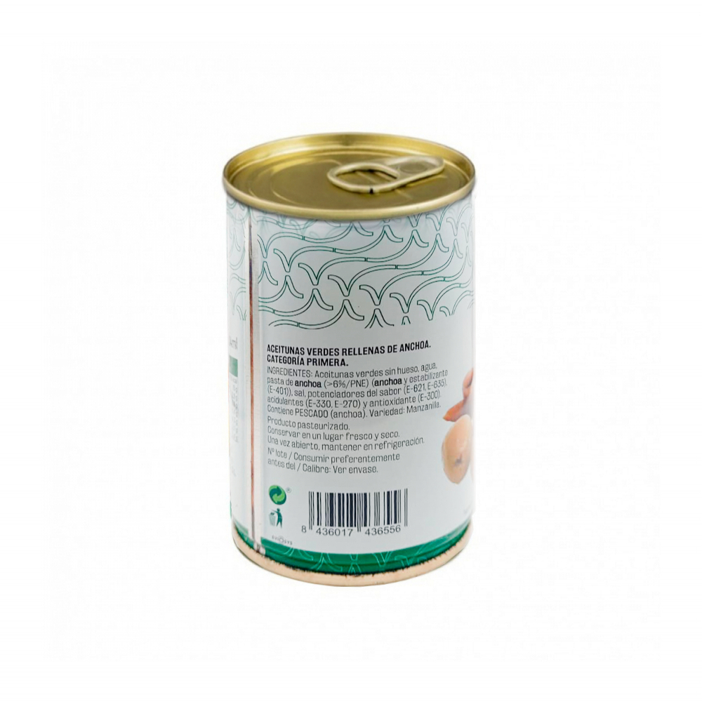 Aceitunas verdes rellenas de anchoa Vima Foods (295 g / 10.40 oz) - Miniatura 2