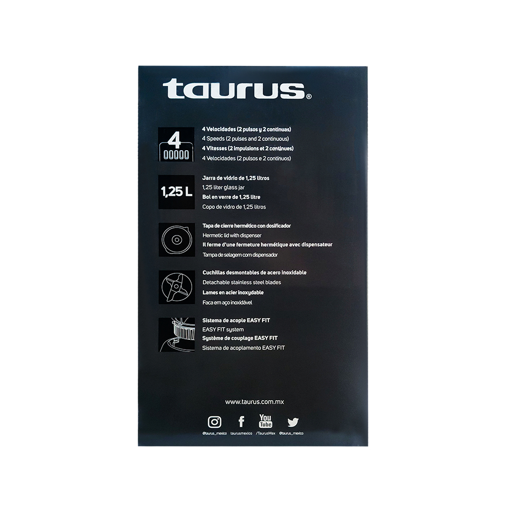 Licuadora color blanca Taurus Granite - Miniatura 3