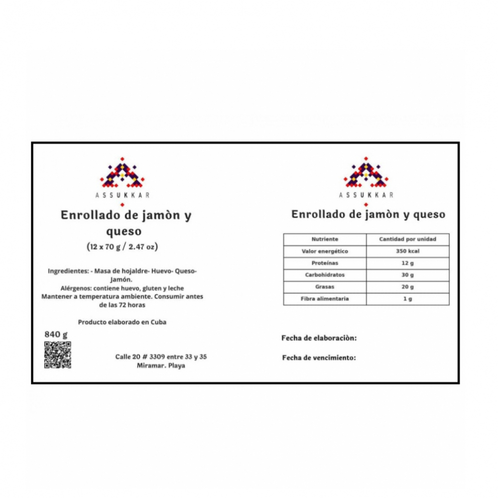 Enrollado de jamón y queso (12 x 70 g / 2.47 oz) - Miniatura 2