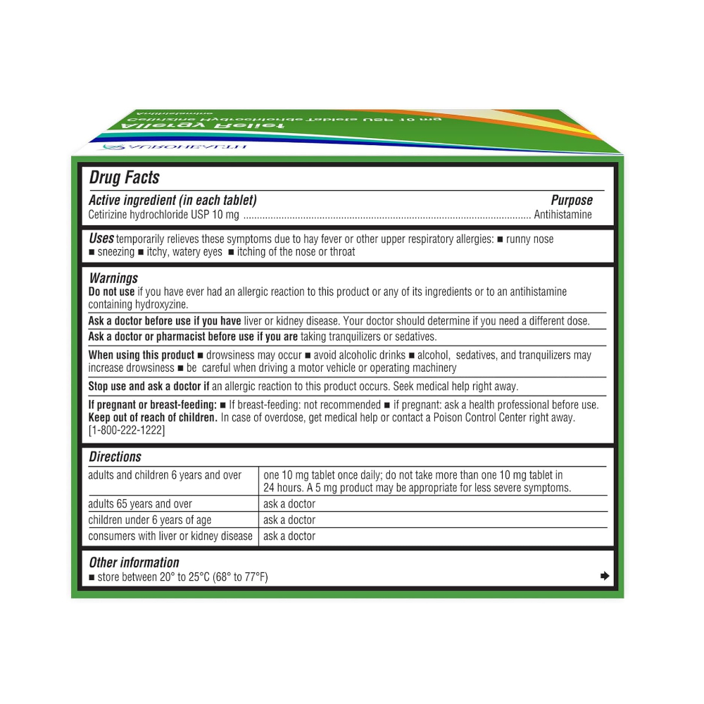 Clorhidrato de cetirizina 10 mg Aurohealth (30 tabletas) - Miniatura 2