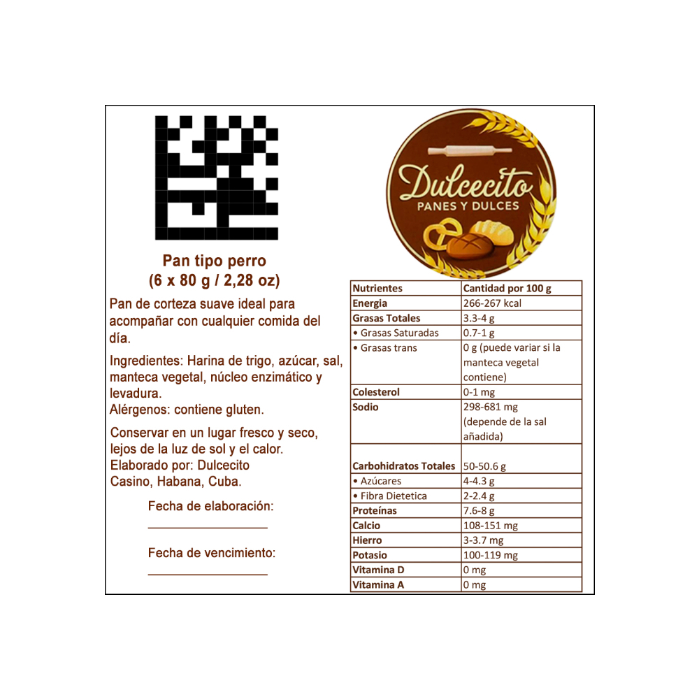 Pan tipo perro Dulcecito (6 x 80 g / 2.82 oz) - Miniatura 2