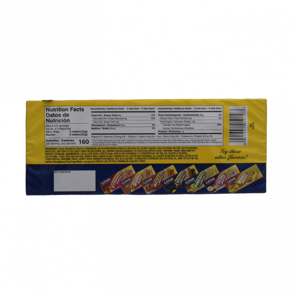 Sorbetos de vainilla rellenos con crema sabor vainilla Goya (140 g / 4.94 oz) - Miniatura 2