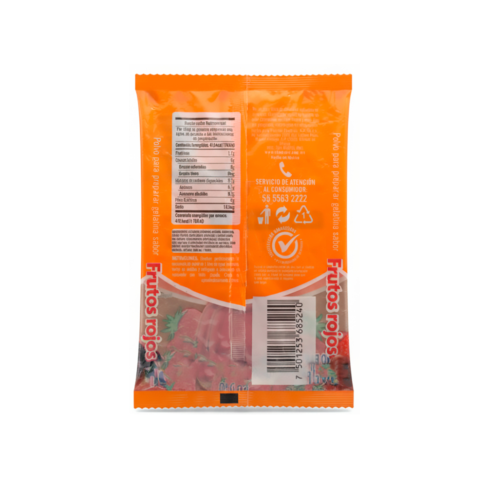 Polvo para preparar gelatina sabor frutos rojos Chedraui (120 g / 4.23 oz) - Miniatura 2