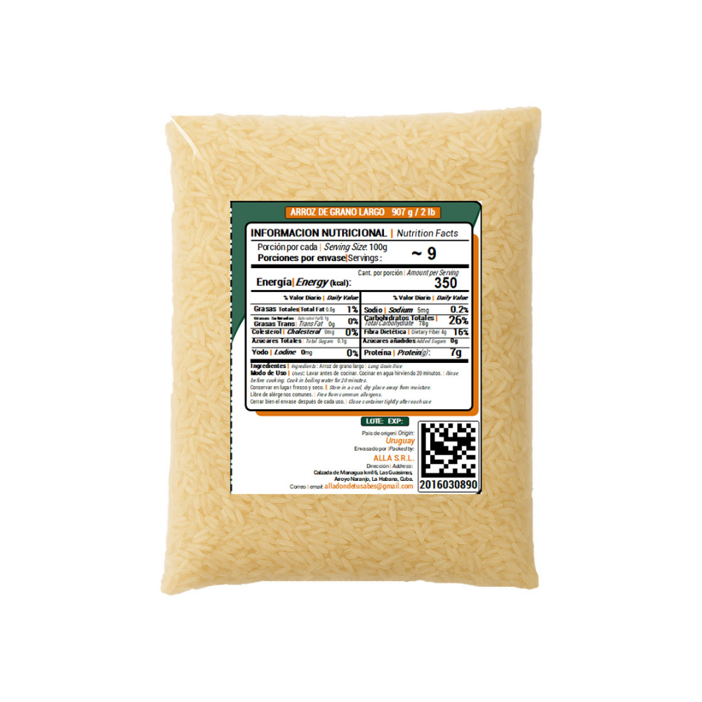 Arroz de grano largo ALLÁ (907 g / 2 lb) - Miniatura 2