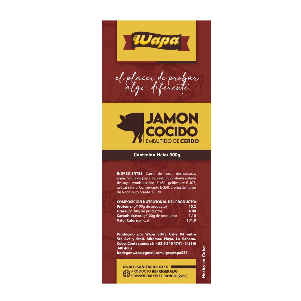 Jamón cocido lasqueado Wapa (500 g / 1.1 lb) - Miniatura 3
