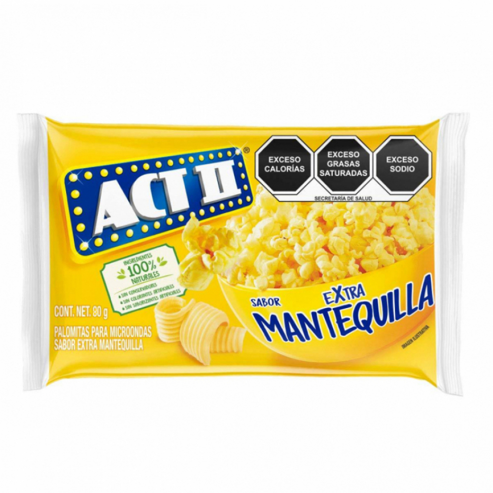 Palomitas para microondas sabor extra mantequilla ACT II (80 g / 2.82 oz) - Miniatura 2
