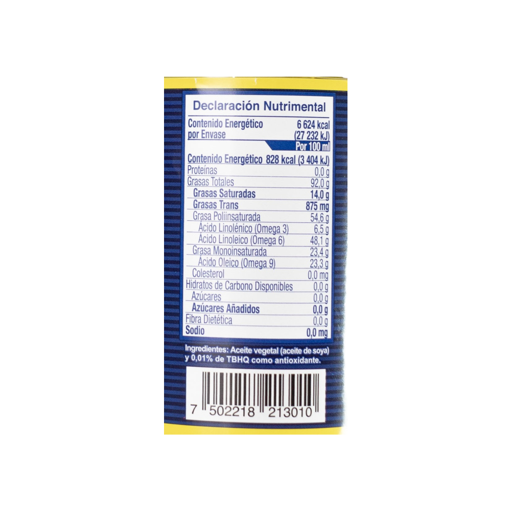 Aceite puro de soya Hysa (4 x 800 ml) - Miniatura 3