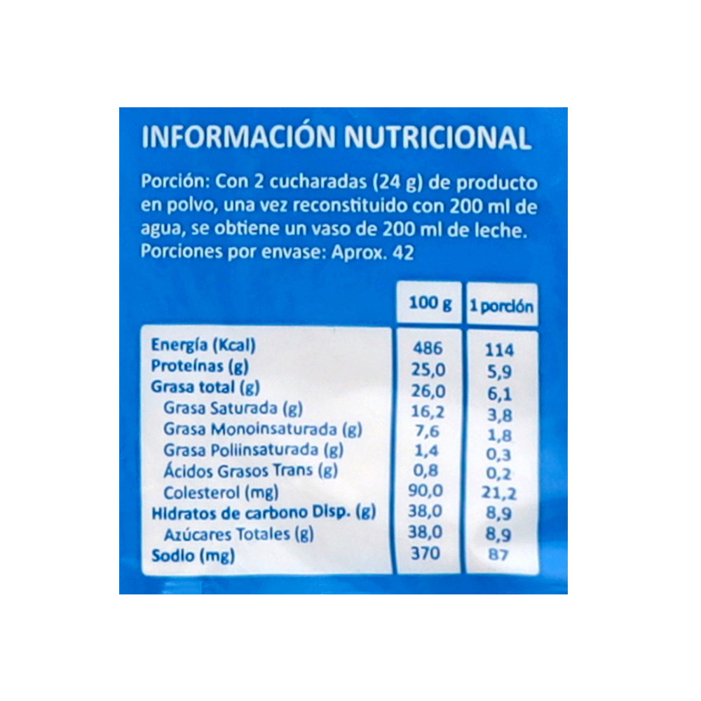 Leche entera en polvo Macro Food (1 kg / 2.2 lb) - Miniatura 4