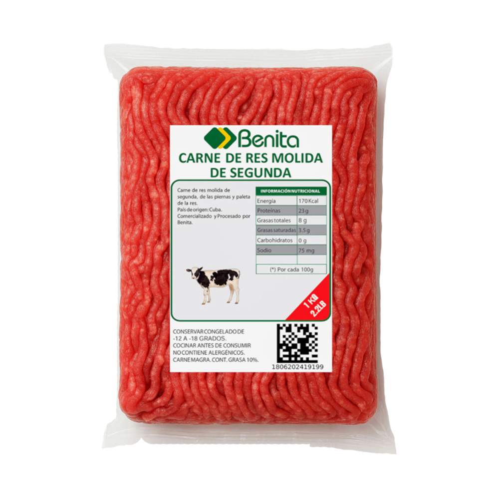 Carne de res molida de segunda Benita (1 kg / 2.2 lb) - Miniatura 3
