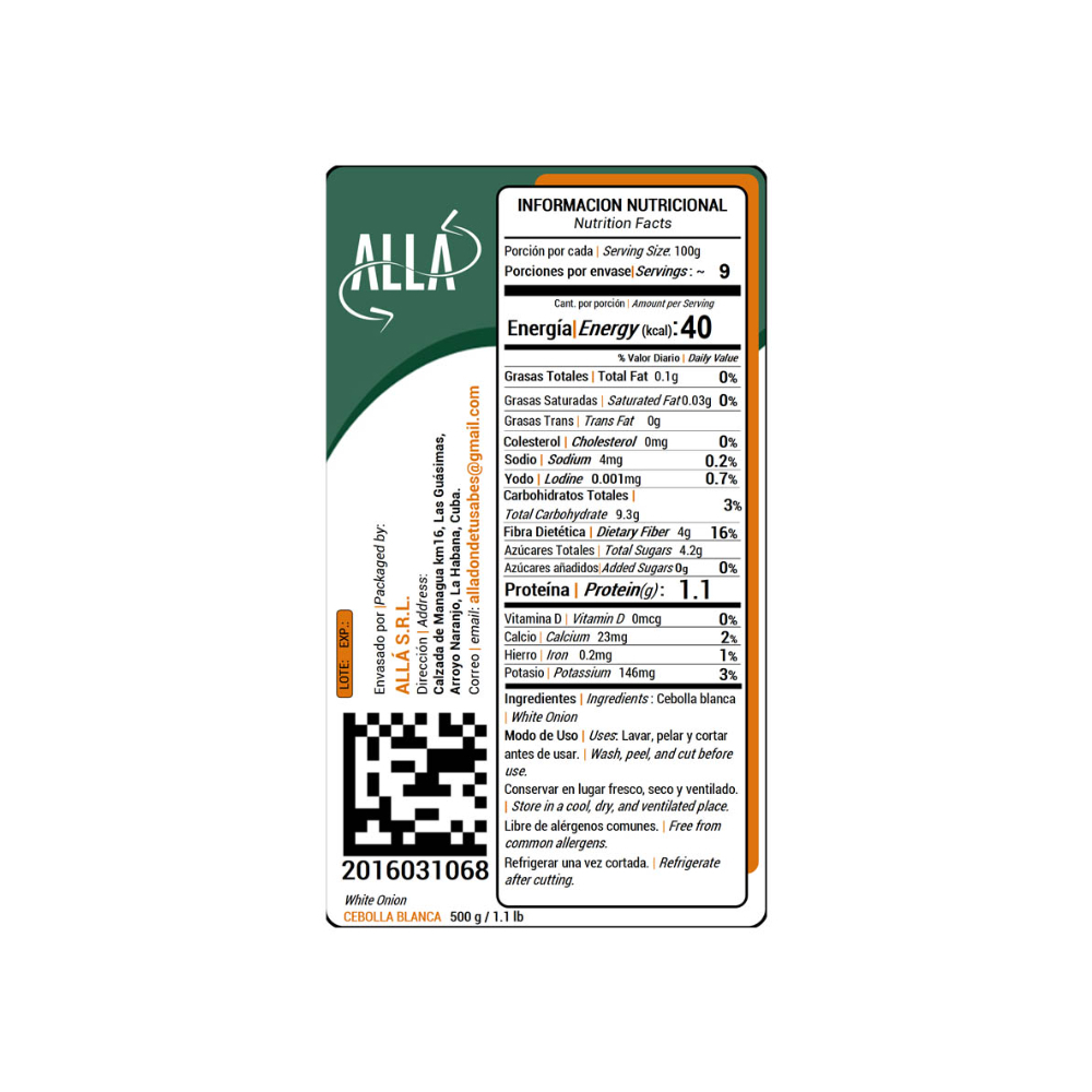 Cebolla blanca ALLÁ (500 g / 1.1 lb) - Miniatura 4