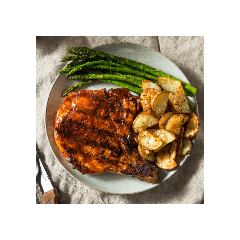 Chuleta de cerdo con huesos y sin piel Saboré (4.54 kg / 10 lb) - Miniatura 4