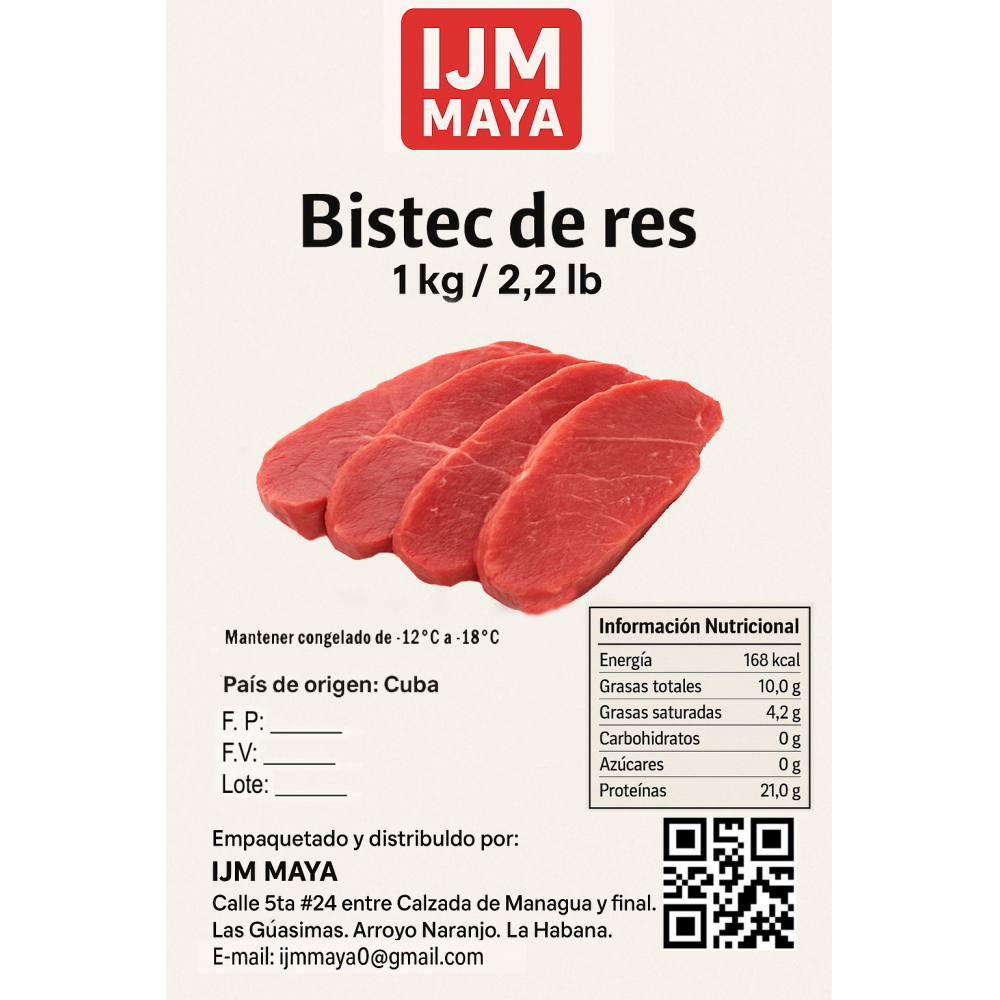 Bistec de res IJM Maya (1 kg / 2.2 lb) - Miniatura 2