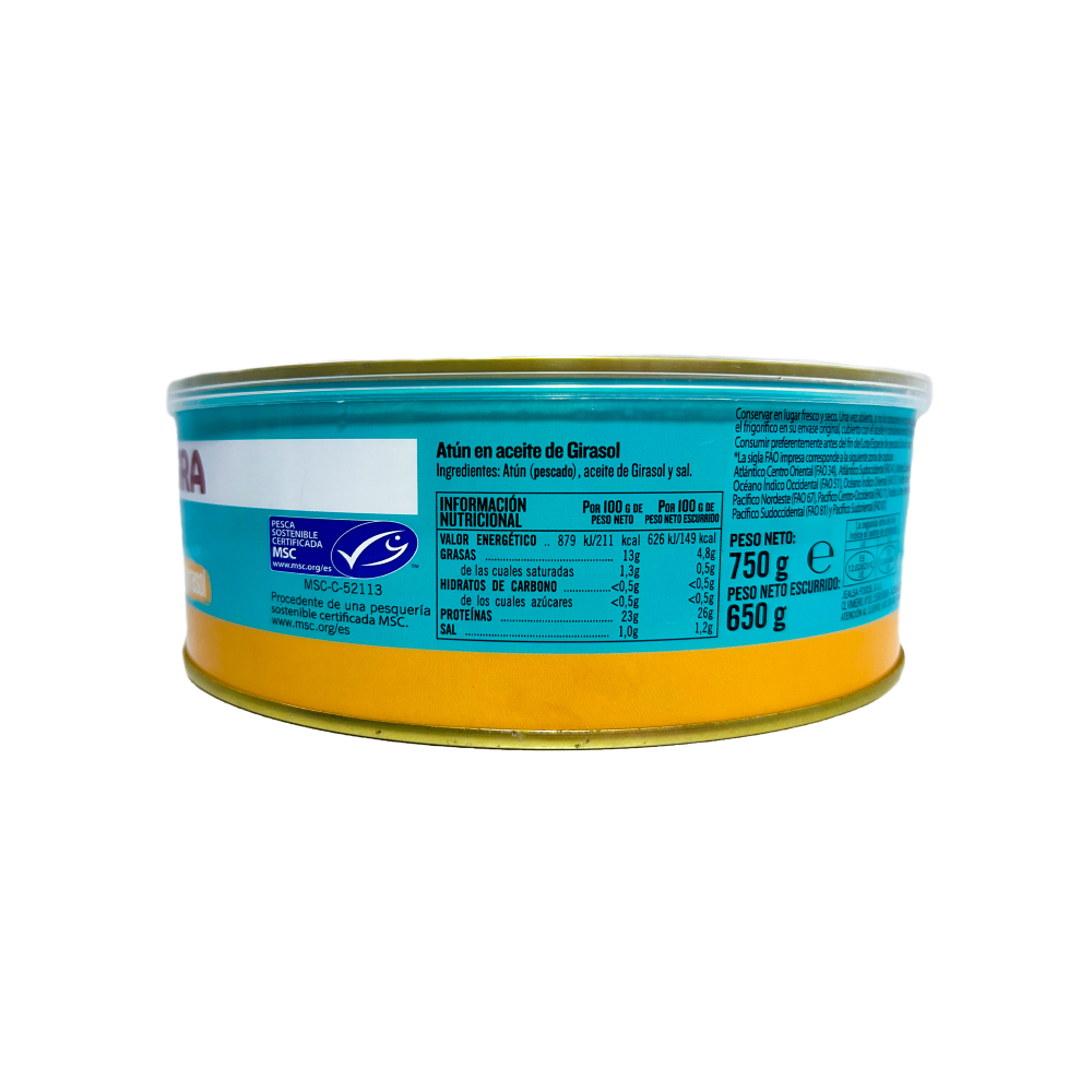 Atún en aceite de girasol Rianxeira (750 g / 1.65 lb) - Miniatura 3