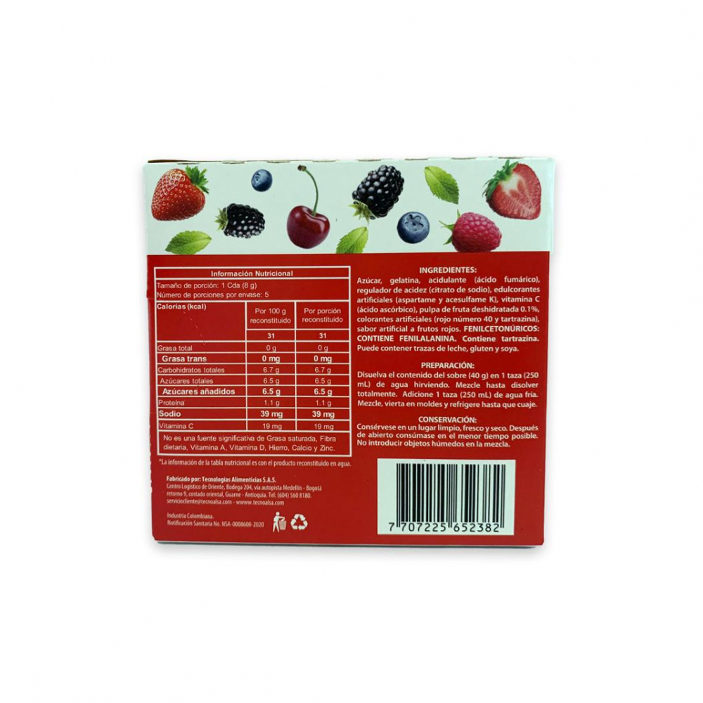 Gelatina sabor a frutos rojos Boom (40 g / 1.4 oz) - Miniatura 2